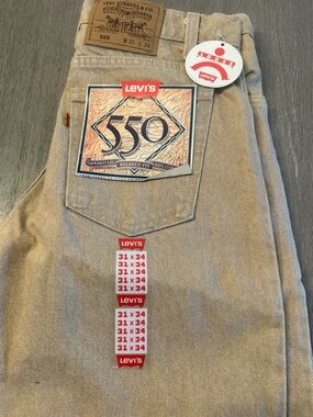 Vintage Orange label Levi's 550 Relaxed Fit Jeans in Tan